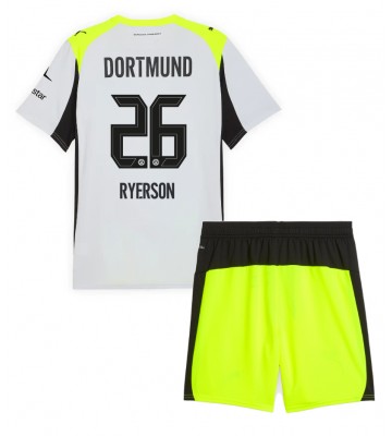 Borussia Dortmund Julian Ryerson #26 Udebanetrøje Børn 2025-26 Kortærmet (+ Korte bukser)